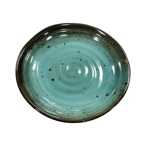 Prato 17.9x2.8cm Melamina Redondo TERRACOTA Azul 1un