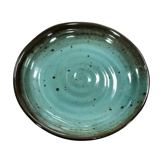 Prato 22.8x3.6cm Melamina Redondo TERRACOTA Azul 1un
