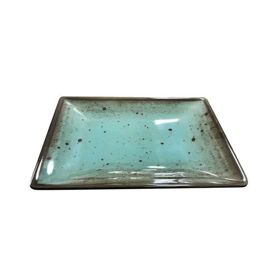 Prato 24.1x17.1x2.8cm Melamina Quadrado TERRACOTA Azul 1un