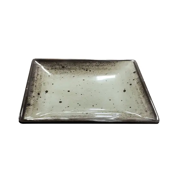 Prato 24.1x17.1x2.8cm Melamina Quadrado TERRACOTA Cinzento