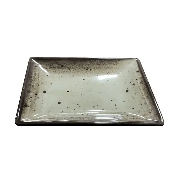 Prato 30.4x21.6x3.5cm Melamina Quadrado TERRACOTA Cinzento