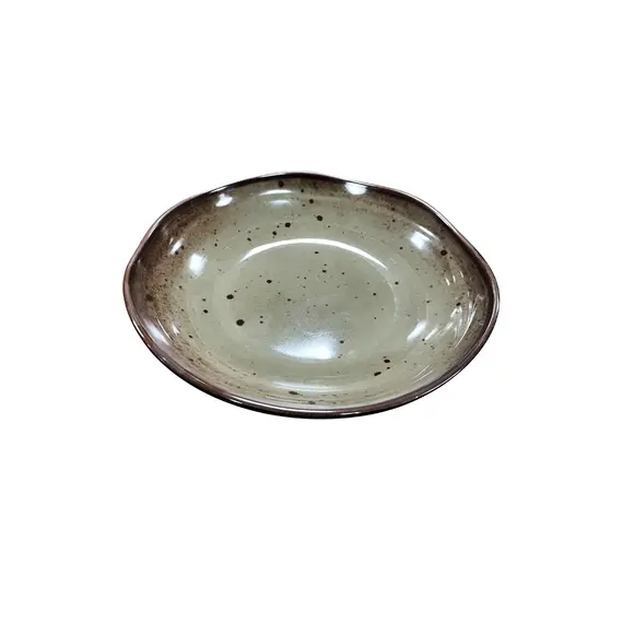 Tigela 21.6x21.5x4.3cm Melamina Oval TERRACOTA Cinzento 1un