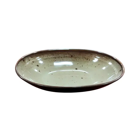 Tigela 24.1x15.6x5.4cm Melamina Oval TERRACOTA Cinzento 1un