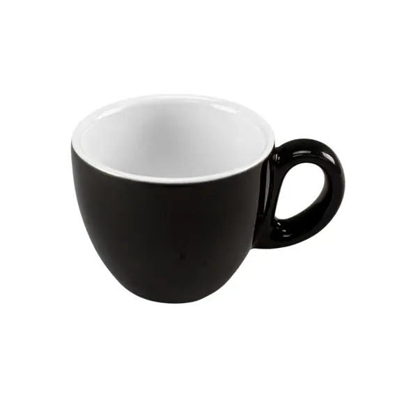 Chávena 080ml Porcelana BARISSIMO Preto Brilhante 1un