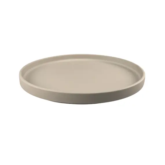 Prato 27cm Porcelana Borda Alta ARTZA Cinzento 1un