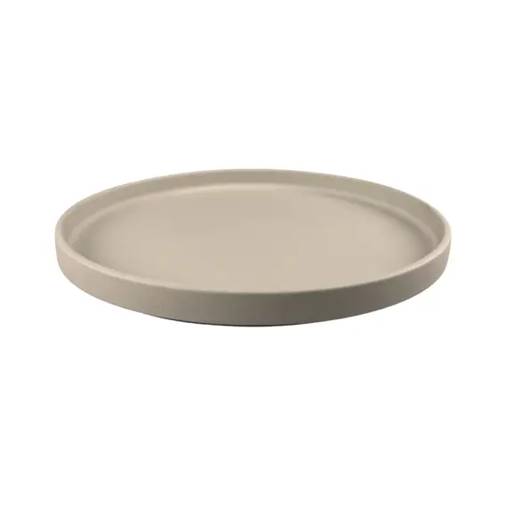 Prato 20cm Porcelana Borda Alta ARTZA Cinzento 1un