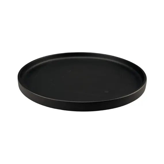 Prato 27cm Porcelana Borda Alta LUUMIL Preto 1un