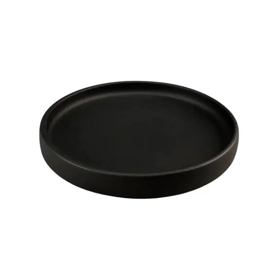Prato 12cm Porcelana Borda Alta LUUMIL Preto 1un