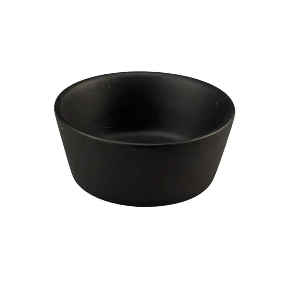 Ramequim 07cm 80ml Porcelana LUUMIL Preto 1un