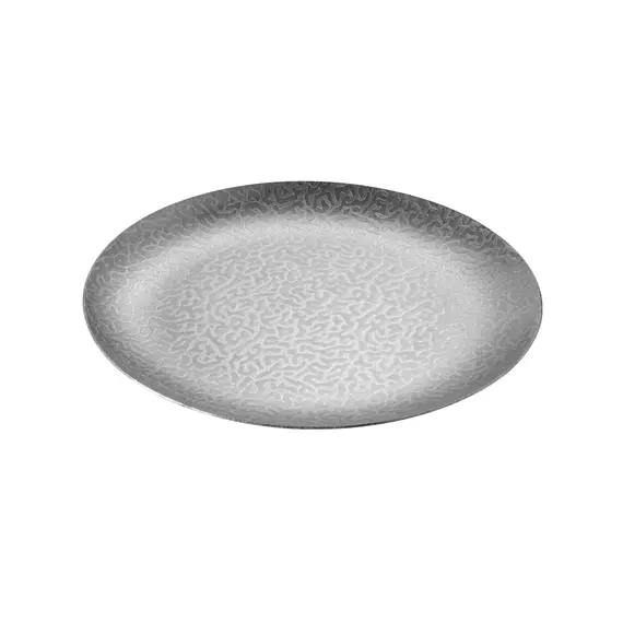 Prato 17cm Raso Redondo Texturado ACERO INOx 1un