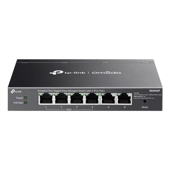 TP-LINK Omada Switch 6-Portas Gigabit com 4-Portas PoE+ | Loja BluePixel