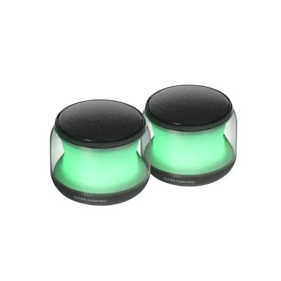 Altifalante Bluetooth MARS GAMING MS-AURA 15W RGB - Pequeno, Potente e com Controle DSP