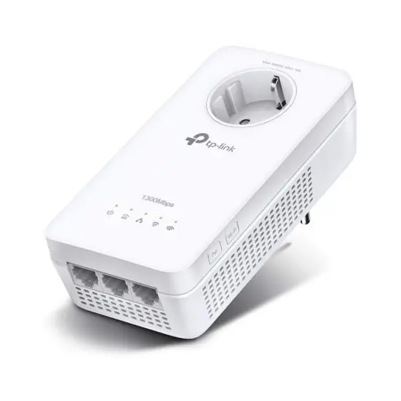 TP-LINK AV1300 Powerline Gigabit Passthrough Wi-Fi Extender 300Mbps 2.4GHz + 867Mbps 5GHz