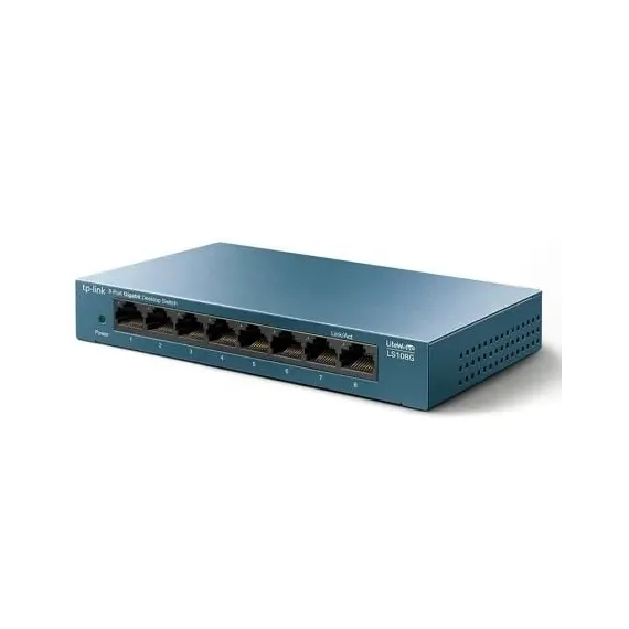 Switch TP-LINK LiteWave 8-Portas Gigabit - Switch de Mesa em Aço para Redes Rápidas