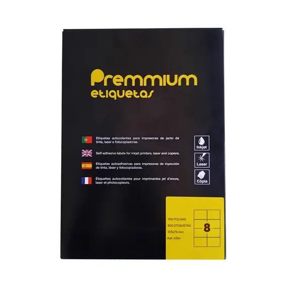 Etiquetas 105x074mm 100Fls A4 800un