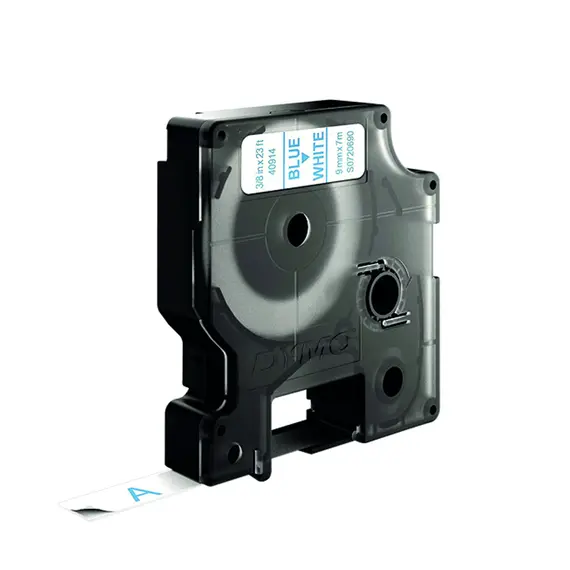 Fita Vinil Azul/Branco 9mm x 7m - Marca 195 | BluePixel.pt