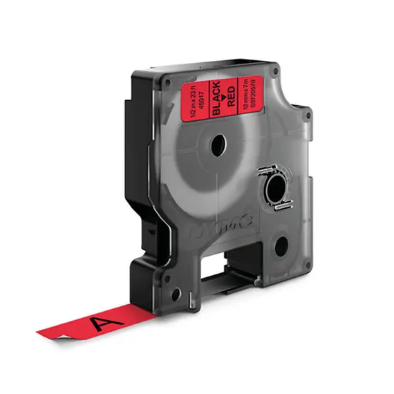 Fita vinil 12mm x 7m Preto/Vermelho - Marca 195 | Alta qualidade e durabilidade