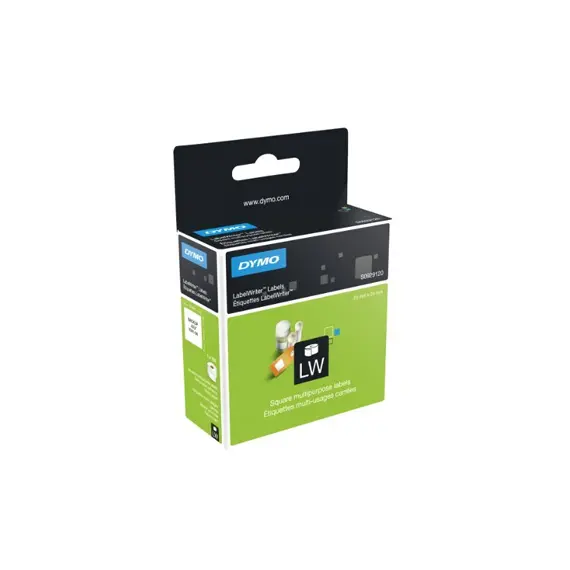 Etiquetas 25mmx25mm Quadrada Removível  Dymo 1 Rolo