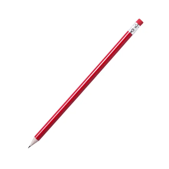 Lápis Grafite Melart Vermelho com Borracha Vermelha 1un