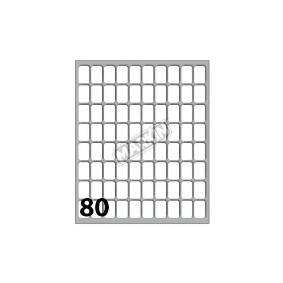 Etiquetas 016x010mm 10Fls Cod 12 Markin 800un