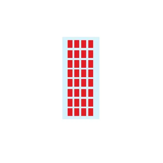 Etiquetas 012x018mm 5Fls 3642 Vermelho Herma 160un