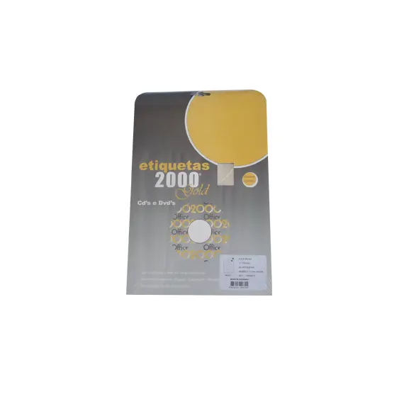 Etiquetas CD/DVD 117m Inkjet Metalizadas 10Fls 20un