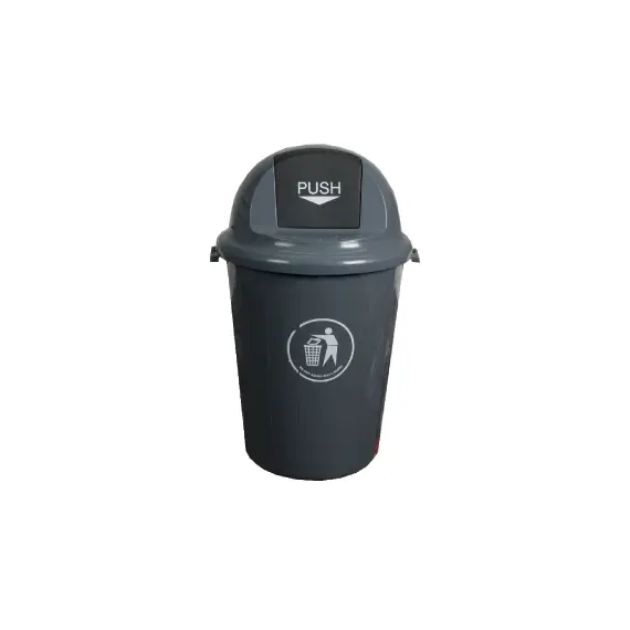 Contentor de 80L em plástico cinzento com tampa basculante | Marca 164 | BluePixel.pt