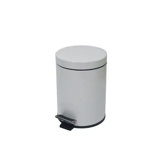 Contentor 03L Metal Aço Revestido com Pedal Branco - Marca 343 | Loja BluePixel