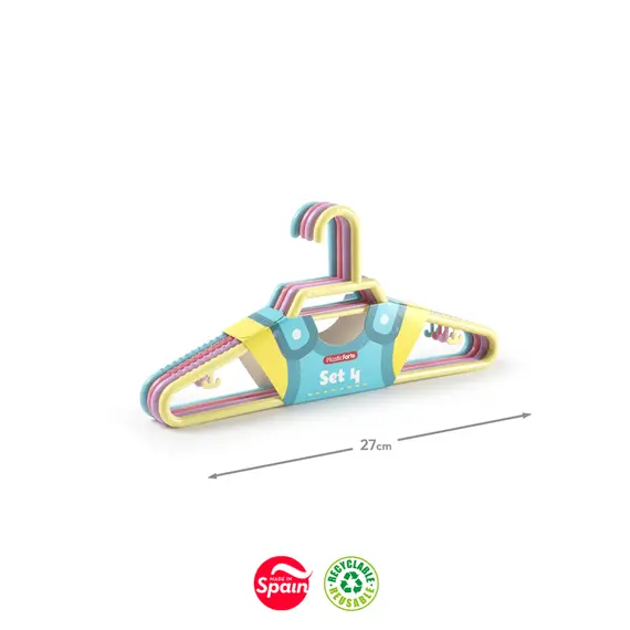 Cabide 27x12,5x3cm Sweet Sortido 4un - Marca 359 | Organização e Estilo