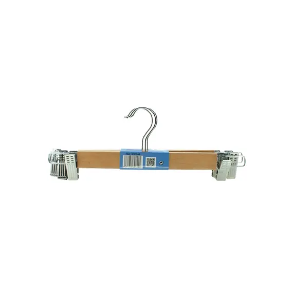 Cabide p/Calças Madeira Natural 3un - Marca 343 | Organização elegante para o seu closet