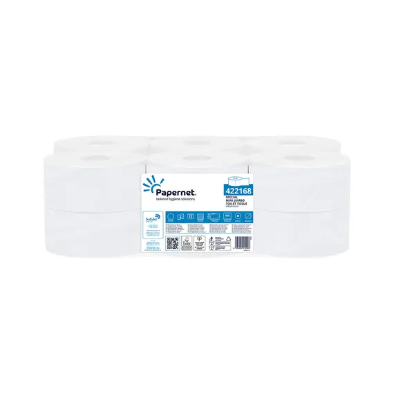 Papel Higiénico (Jumbo) 090mts 2Fls 30g Papernet 422168 12un