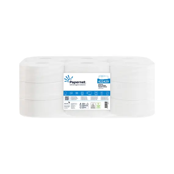 Papel Higiénico (Jumbo) 140mts 2Fls 31g Papernet 18un