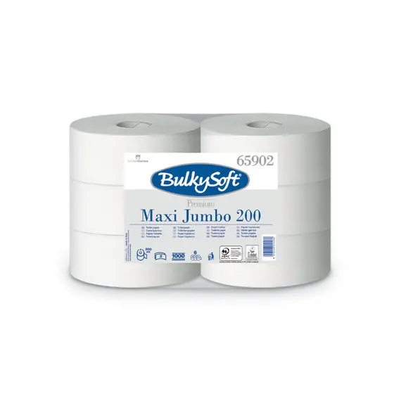 Papel Higiénico (Jumbo) 200mts 2Fls Bulkysoft Ex.Central 6un