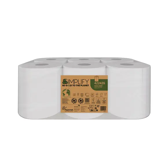 Rolo Espiral 140mx19,2cm 35g 2Fls PAPERNET Picotado 6un