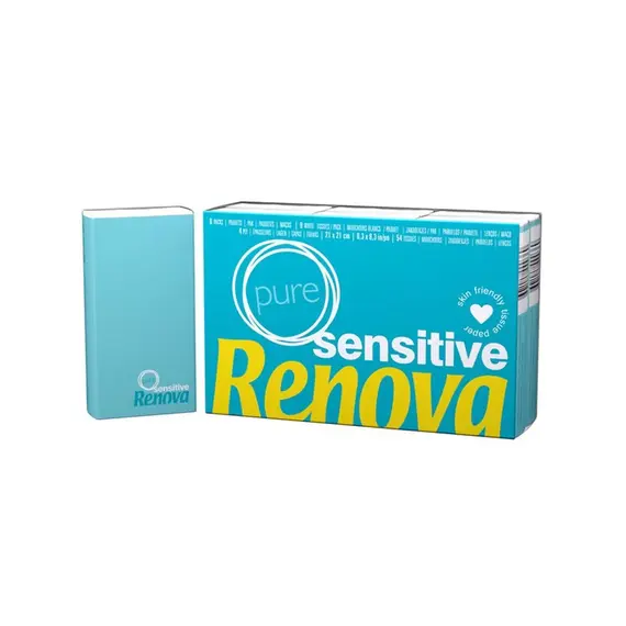 Lenços Papel de Bolso Renova Sensitive 6 Pacotes c/9 Lenços