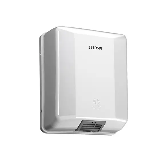 Secador de Mãos Elétrico ABS Elegance Losdi 1600W Branco
