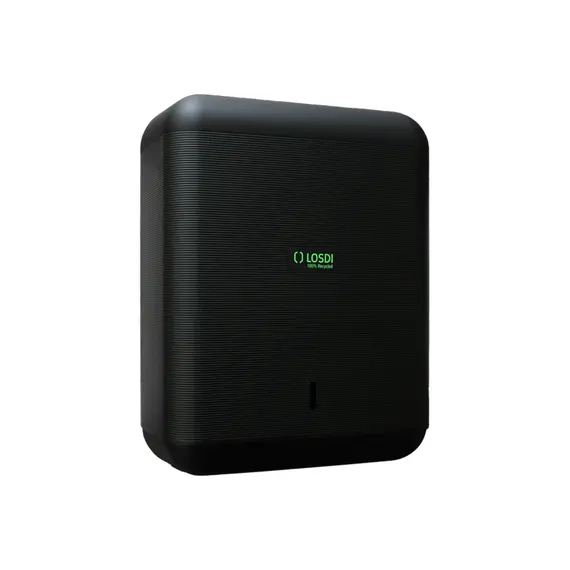 Dispensador Toalhas Mão Zig-Zag EcoLuxe Losdi Preto Mate