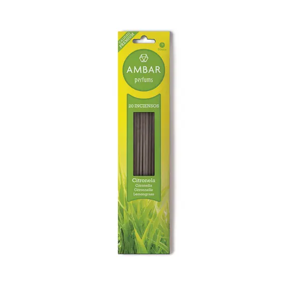 Incenso Sticks Ambar Citronela 20un - Marca 104 | Loja online bluepixel.pt