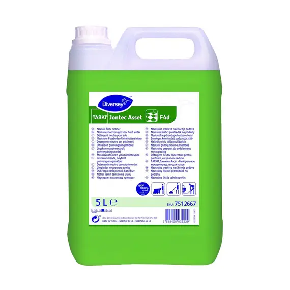 Detergente Pavimentos PH Neutro Jontec Asset F4D 5L | Limpeza Profissional e Eficaz