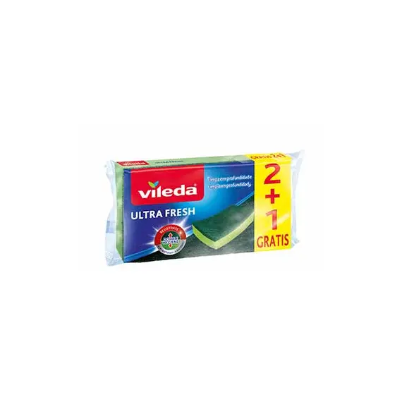 Esfregão Esponja Vileda Ultra Fresh 2+1 Grátis | Limpeza eficiente e duradoura