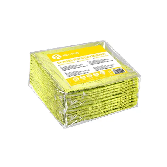 Pano Microfibra Terry 30x40cm 280g Amarelo Pack 10un - Limpeza Eficiente | bluepixel.pt