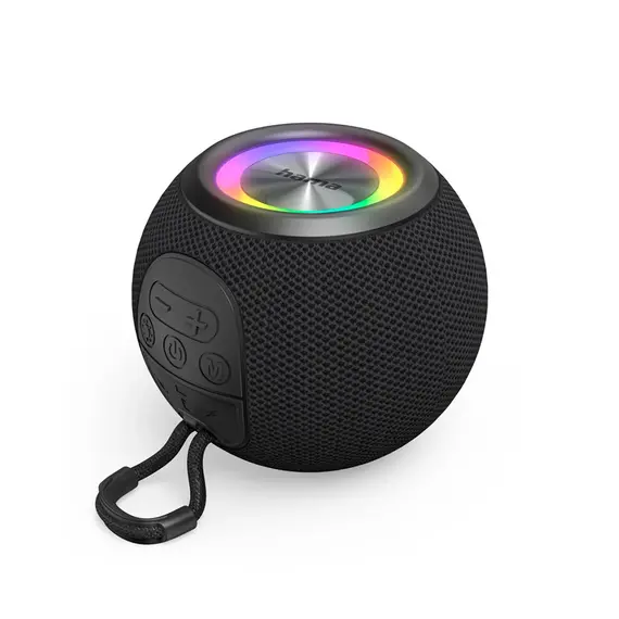 Coluna Portátil Bluetooth Ball Shape com LED Preto | Alta Qualidade e Design Moderno na bluepixel.pt