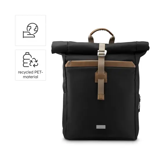 Mochila Portátil 16.2 Roll-Top Silvan Preto - Marca 237 | Loja BluePixel.pt