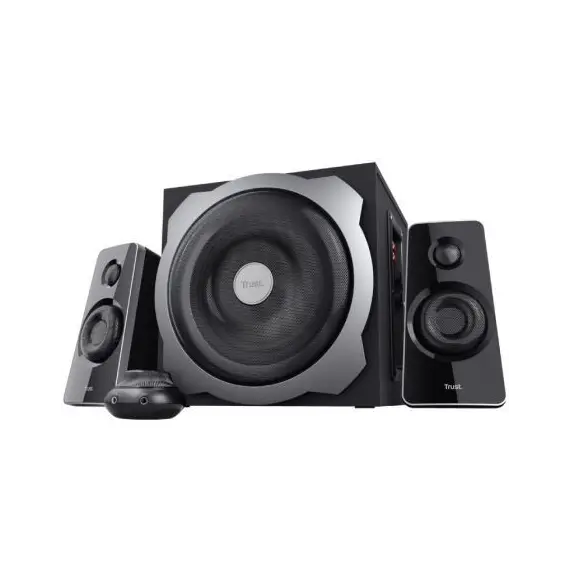 Trust Tytan 2.1 Subwoofer Speaker Set Preto | Sistema de Som Potente para Computador