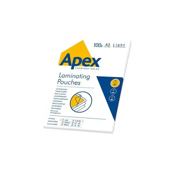 Bolsas de Plastificar A3 75 Microns 303x426mm - Pack de 100 | Marca 217