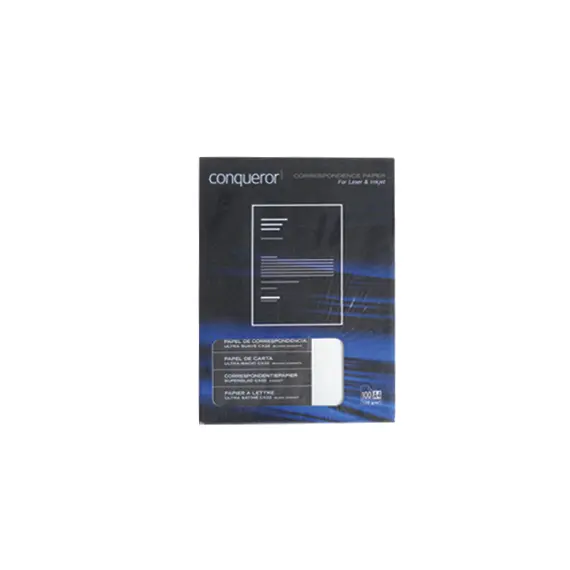 Papel 100gr Carta A4 Macio Branco Diamante Conqueror 100Fls