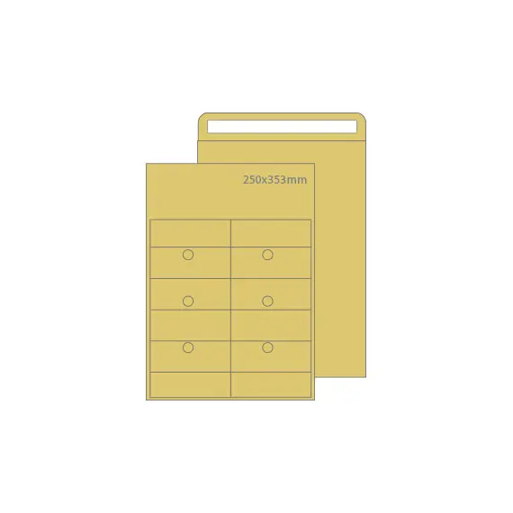 Envelopes Saco Correio Interno 250x353mm Kraft 10un