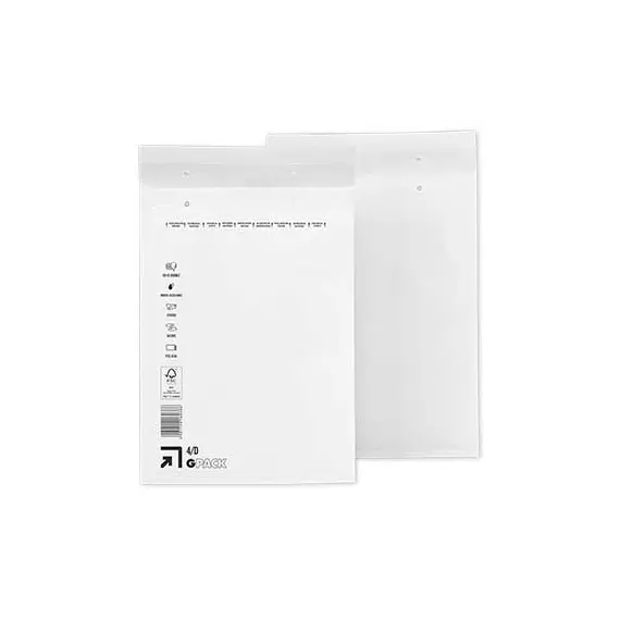 Envelope Almofadado 180x265mm Branco 75g Nº1 4/D 1un