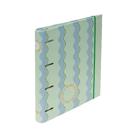 Dossier A4 FLOWERS Waves c/Recarga Pautado + Separadores 1un