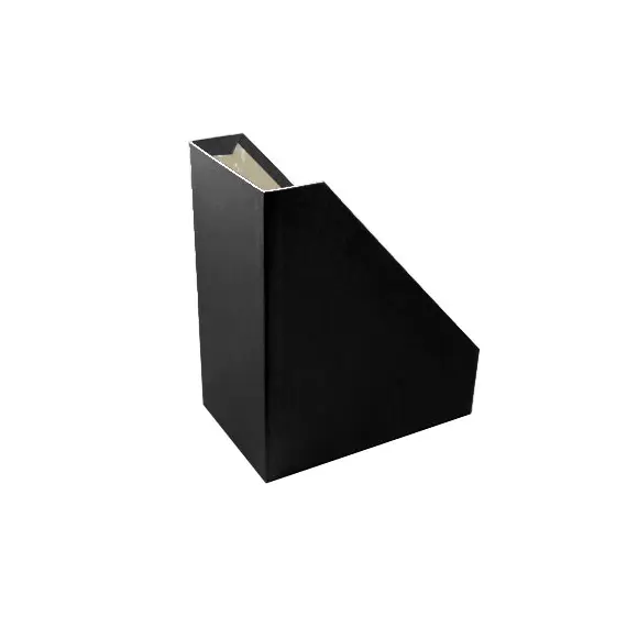 Porta Revistas 30x25x16cm em Cartão Preto | Organização elegante na bluepixel.pt